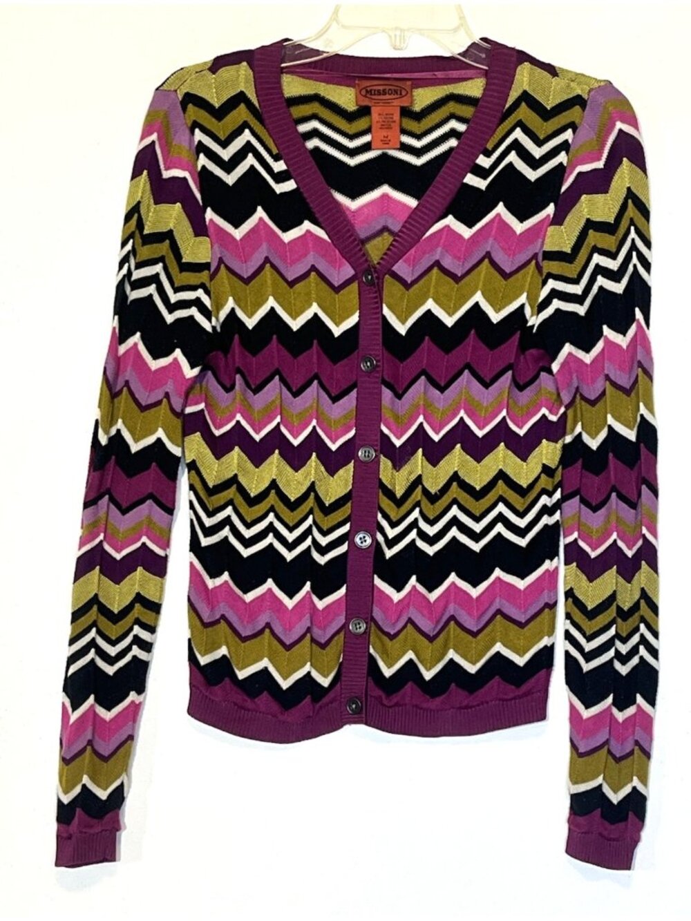 Missoni for Target Chevron Zig Zag Knit Button Cardigan Sweater - Picture 3 of 7